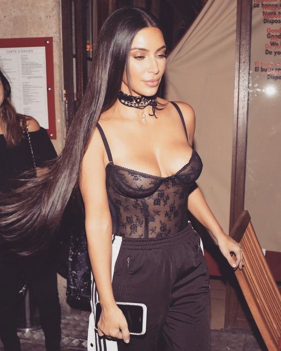 Kim Kardashian long hair trend